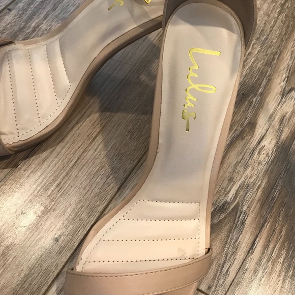 Like NEW - Lulu's | Lovliness Nude Ankle Strap - Picture 4 of 8